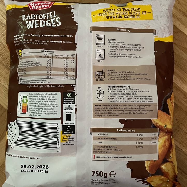 photo of Harvest Basket Kartoffel Wedges shared by @gruenepaprika on  27 May 2024 - review