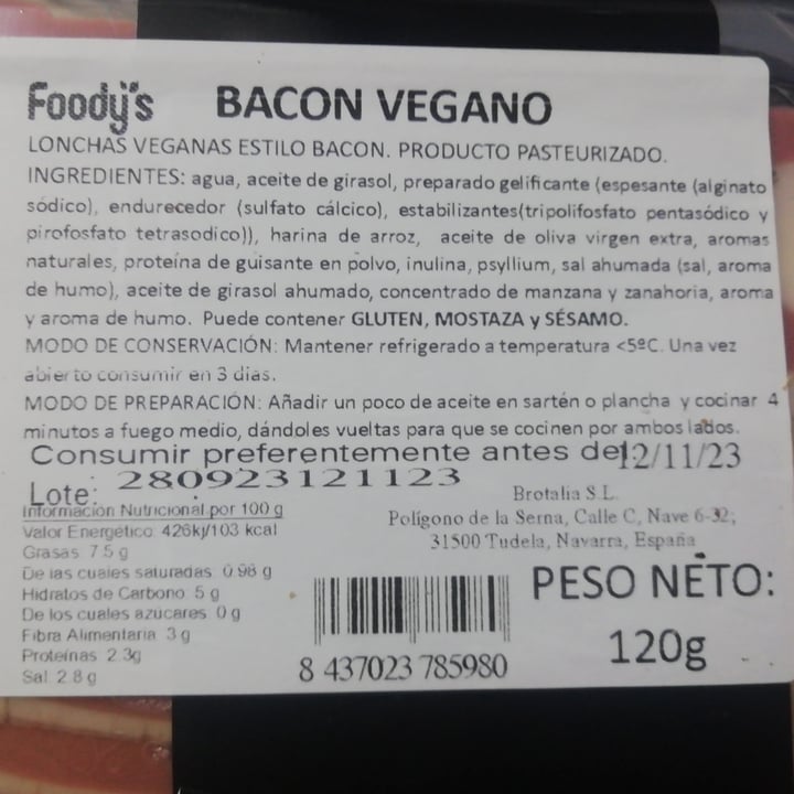 photo of foody's Bacon shared by @ecoilogic on  08 Dec 2023 - review