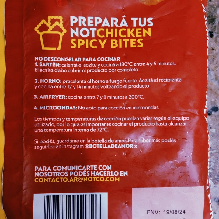 photo of Not Co not chicken spicy bites shared by @nanicuadern on  23 Sep 2024 - review