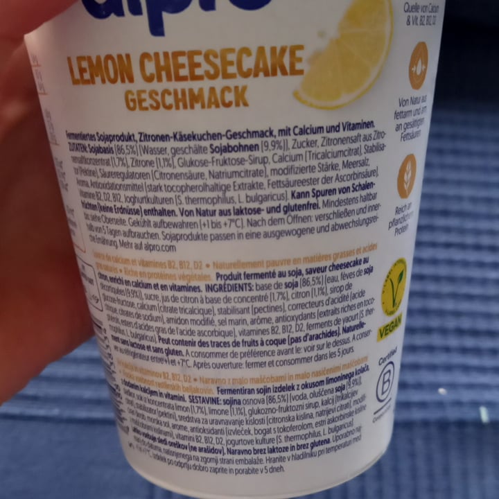 photo of Alpro LEMON CHEESECAKE GESCHMACK shared by @thekangaroo on  29 Apr 2024 - review