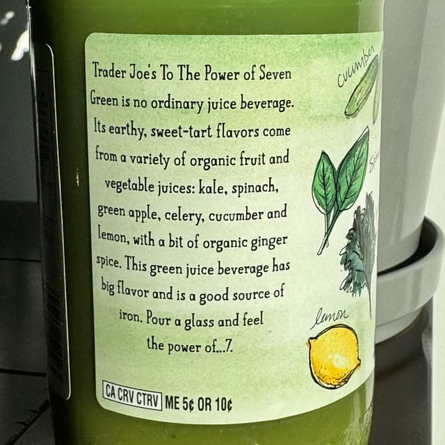 Juice Beverage Power Of Seven Green Trader Joe's To The POWER Of