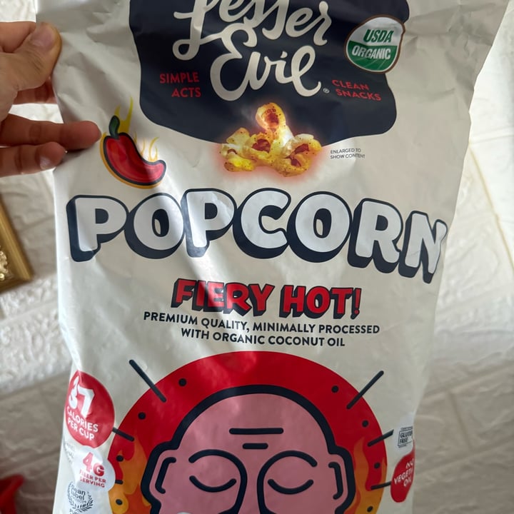 photo of Lesser Evil Snacks popcorn fiery hot shared by @csquaree on  26 Mar 2024 - review