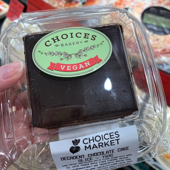 photo of Choices Market Decadent Chocolate Cake shared by @vegoutvictoria on  24 Apr 2024 - review