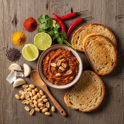 Easy Vegan Spicy Peanut Chutney Toast: Quick Breakfast & Snack