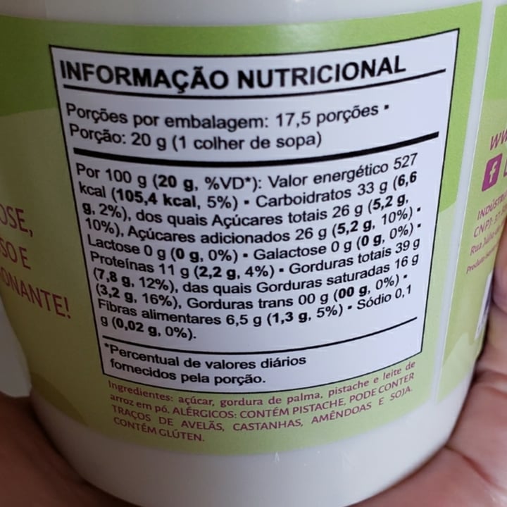 photo of Super Vegan Creme de Pistache shared by @vrgvegana on  24 Jul 2024 - review