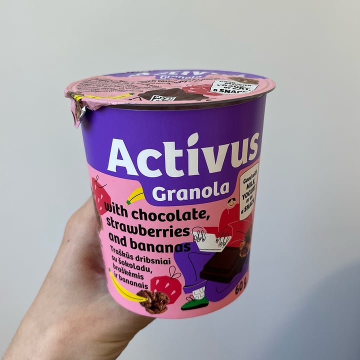 photo of Activus Granola with chocolate, strawberries and bananas shared by @eml on  09 Oct 2025 - review
