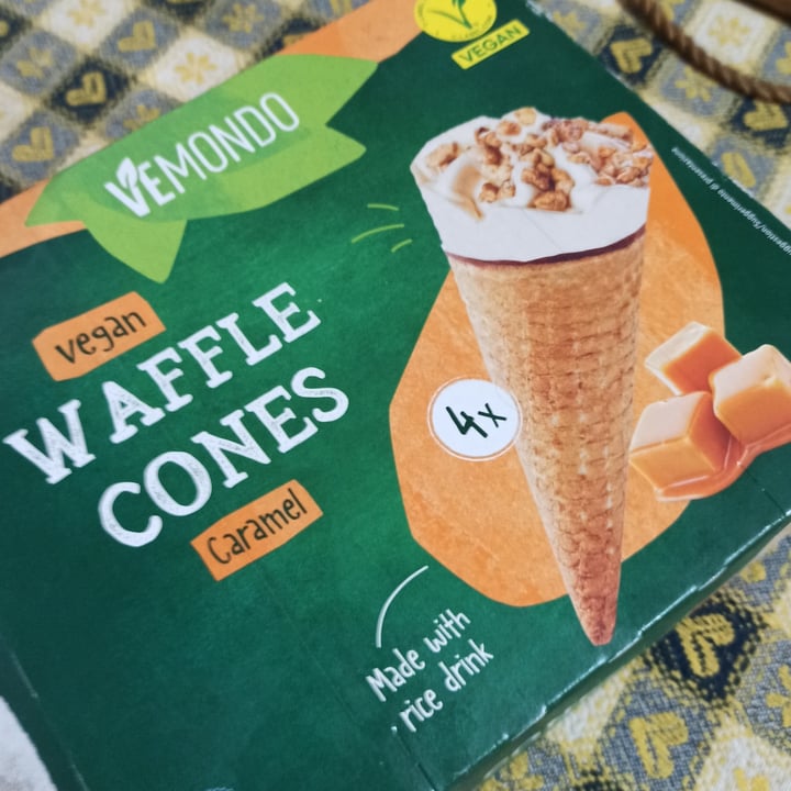 photo of Vemondo vegan waffle cones caramel shared by @metalcricia on  06 Mar 2024 - review