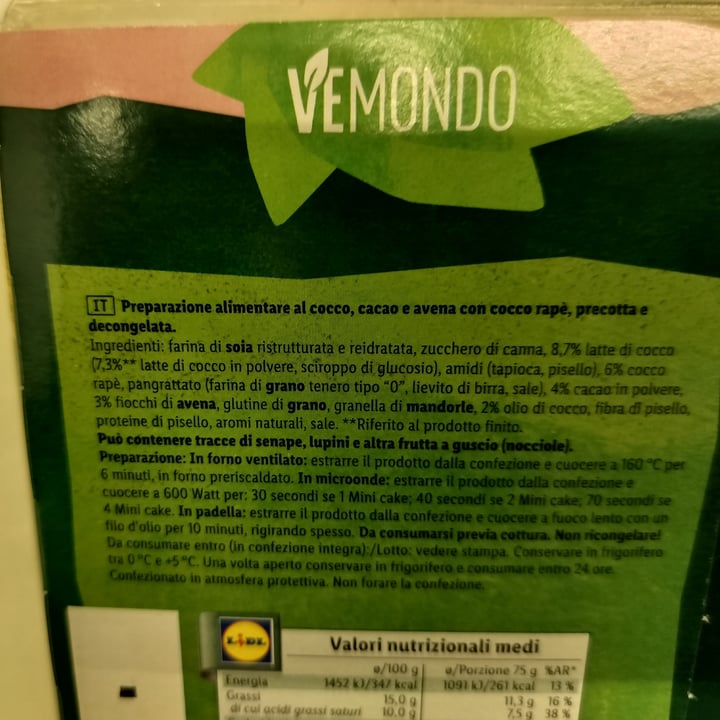 photo of Vemondo mini cake cacao cocco e avena shared by @laura6675 on  23 Apr 2024 - review