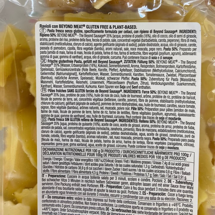 photo of De Angelis Pasta Fresca Ravioli con Beyond Meat shared by @isabelgracel on  21 Feb 2024 - review