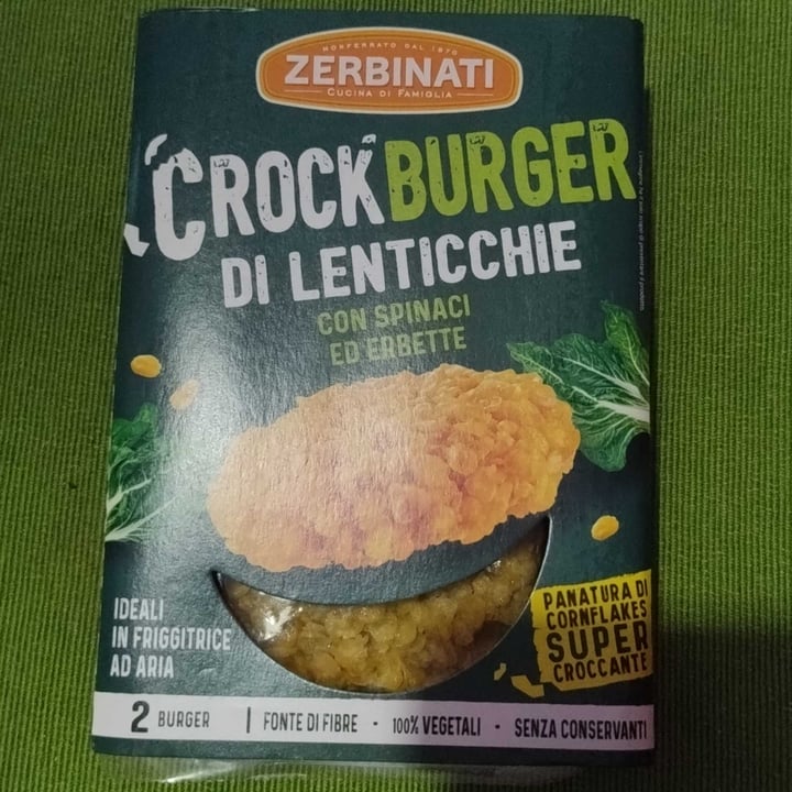 photo of Zerbinati Crockburger Di Lenticchie Con Spinaci Ed Erbette shared by @laverbena on  23 Jun 2025 - review