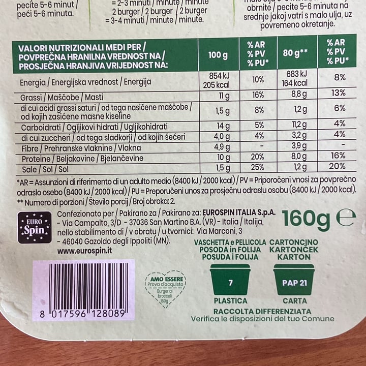 photo of Amo Essere Veg burger ai broccoli shared by @hellf on  27 Jun 2024 - review