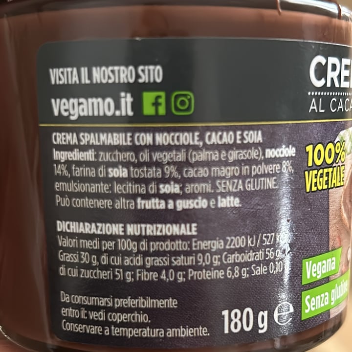 photo of Vegamo Crema spalmabile al cacao e alla nocciola shared by @manuvegan on  27 Jun 2024 - review