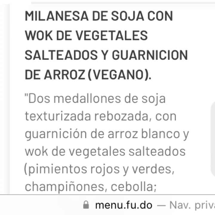 photo of Restaurante y Parrilla Melody Milanesa de quinoa Napolitana shared by @brenlg on  25 Sep 2023 - review
