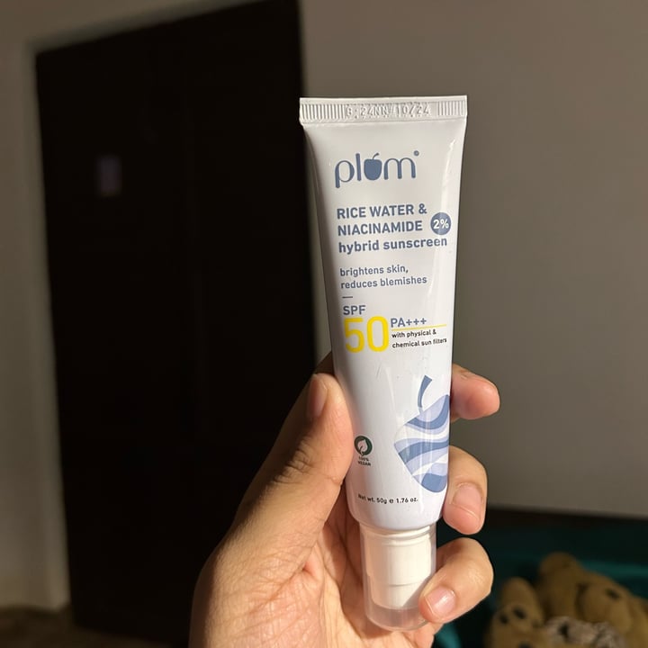 photo of Plum Rice Water And Niacinamide Hybrid Sunscreen shared by @gymrat on  12 Jul 2025 - review
