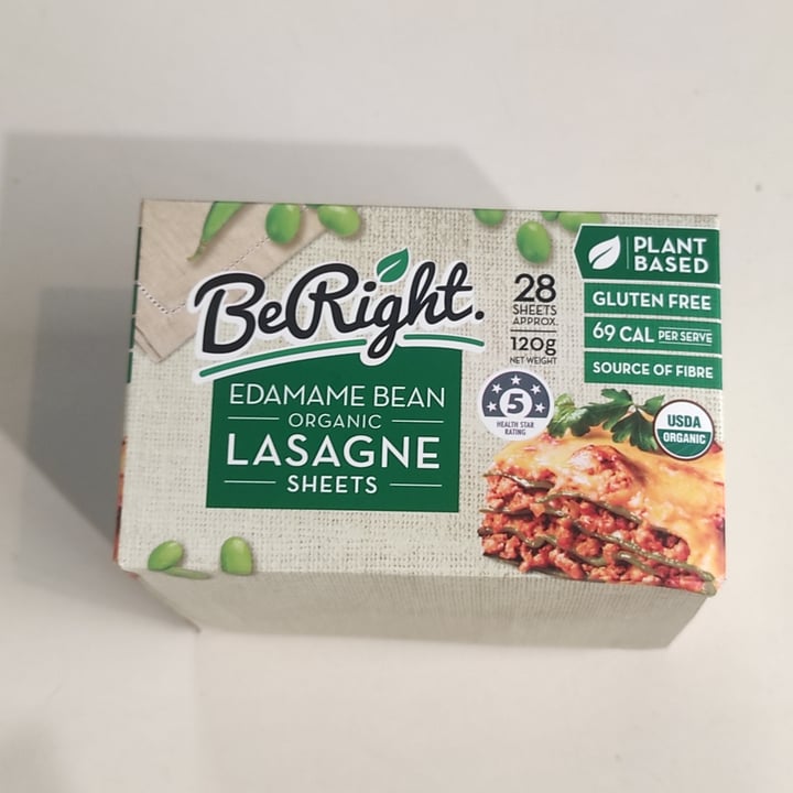 photo of Be Right Edamame Bean Organic Lasagne Sheets shared by @jesseats on  09 May 2024 - review
