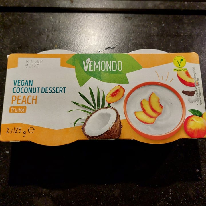 photo of Vemondo Vegan Coconut Dessert Peach shared by @frendssnotfood on  04 Dec 2023 - review