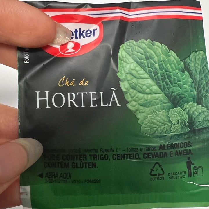 photo of Dr. Oetker Chá de hortelã shared by @deboramora on  21 May 2024 - review