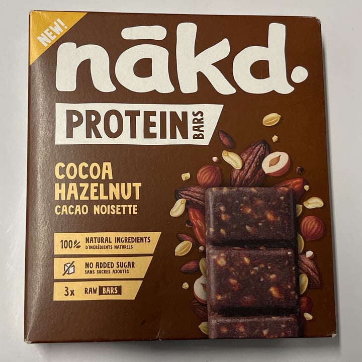 photo of Nākd. protein bar chocolate hazelnut shared by @azabachepeluda on  24 Apr 2024 - review
