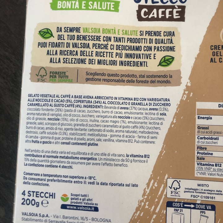 photo of Valsoia Gran Stecco Caffè shared by @spazioverdegreen on  29 Sep 2025 - review