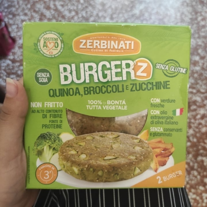photo of Zerbinati Burger Quinoa, Broccoli E Zucchine shared by @saporidichiara on  05 Oct 2023 - review