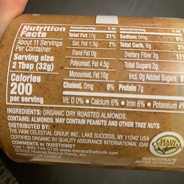 photo of MaraNatha Organic California Almond Butter shared by @rochi09 on  26 Nov 2024 - review