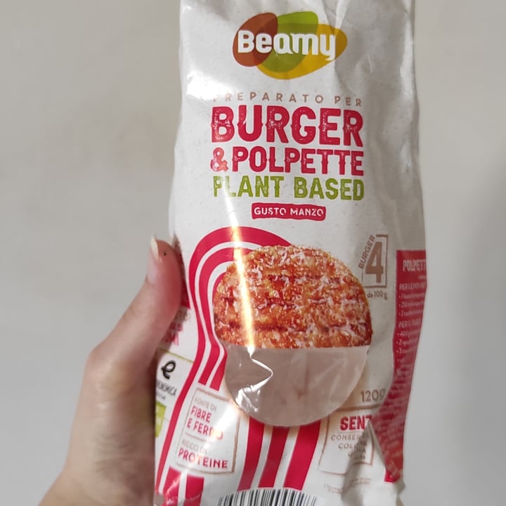 photo of Beamy preparato per burger e polpette plant based al gusto manzo shared by @alessiacal01 on  30 Dec 2023 - review