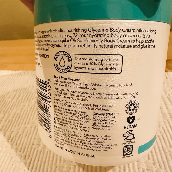 photo of Oh So Heavenly moisture miracle glycerine cream shared by @leyyakhan on  02 Oct 2025 - review