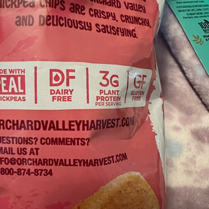 photo of Orchard valley harvest Chickpea Chips Red Chili Pepper with Citrus shared by @allycat38 on  30 Aug 2023 - review