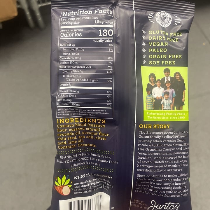 photo of Siete Family Foods tortilla chips shared by @star711 on  06 Mar 2024 - review
