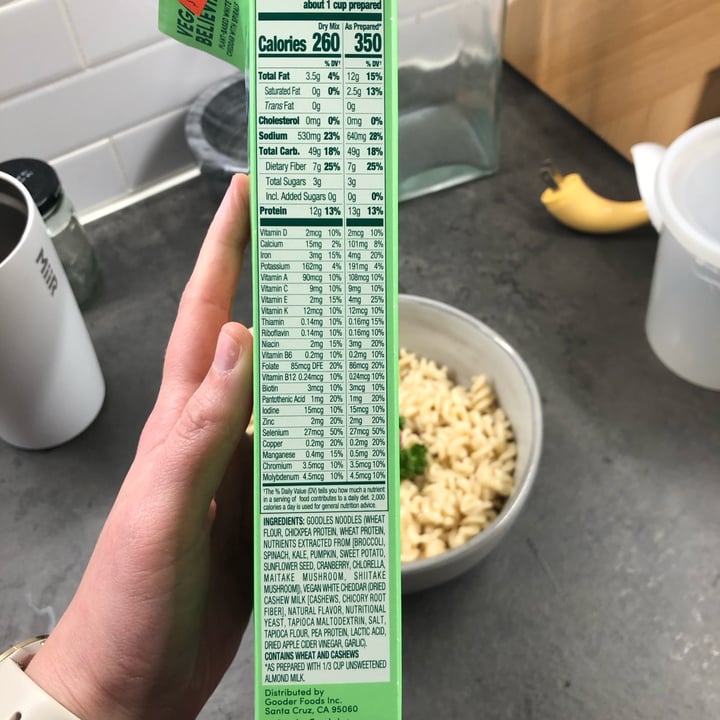 photo of Goodles Vegan Is Believin’ - Plant Based White Cheddar With Spirals shared by @ilovegoats on  19 May 2024 - review