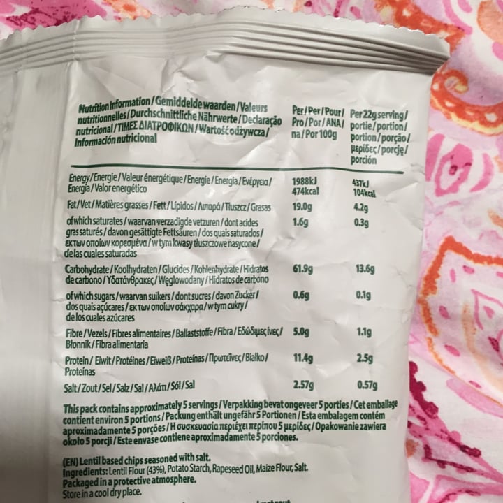 photo of Eat Real lentil chips Salted shared by @salsedine on  27 Apr 2024 - review