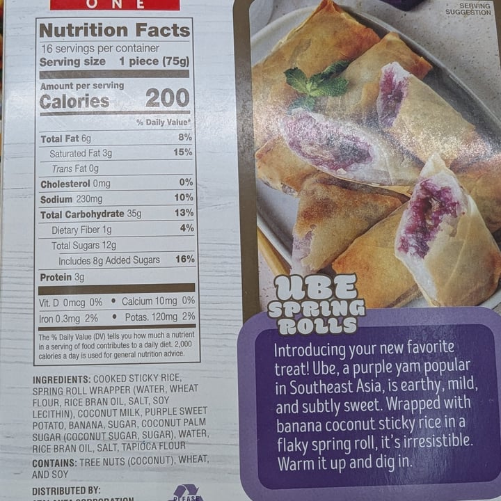 photo of Table one Ube Spring Rolls shared by @catalina94530 on  21 Feb 2025 - review