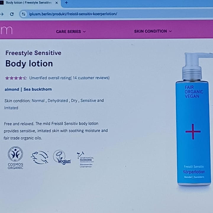 photo of i+m Body lotion freistil sensitiv shared by @miocillo0 on  24 Apr 2024 - review
