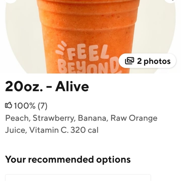 photo of Beyond Juicery + Eatery Alive Smoothie shared by @skyepie on  12 May 2025 - review