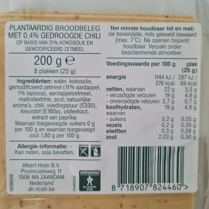 photo of Albert Heijn plantaardige plakken chili kaas shared by @ishara- on  21 Mar 2024 - review