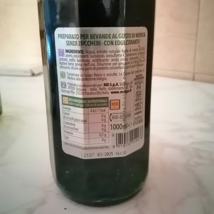 photo of Frescamania Sciroppo di menta zero shared by @irxkit on  31 Jul 2024 - review