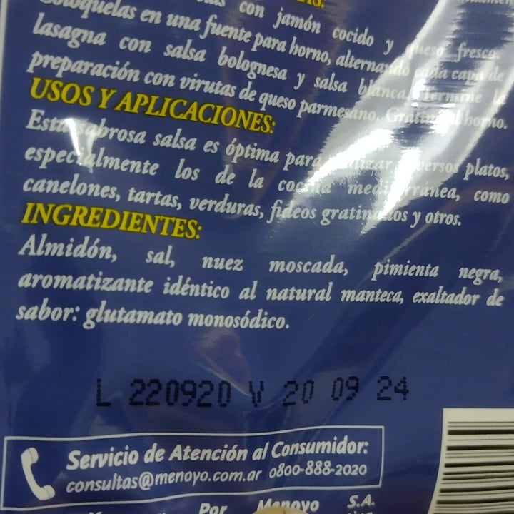 photo of Menoyo Salsa Blanca shared by @alexis-furioso on  11 Sep 2023 - review