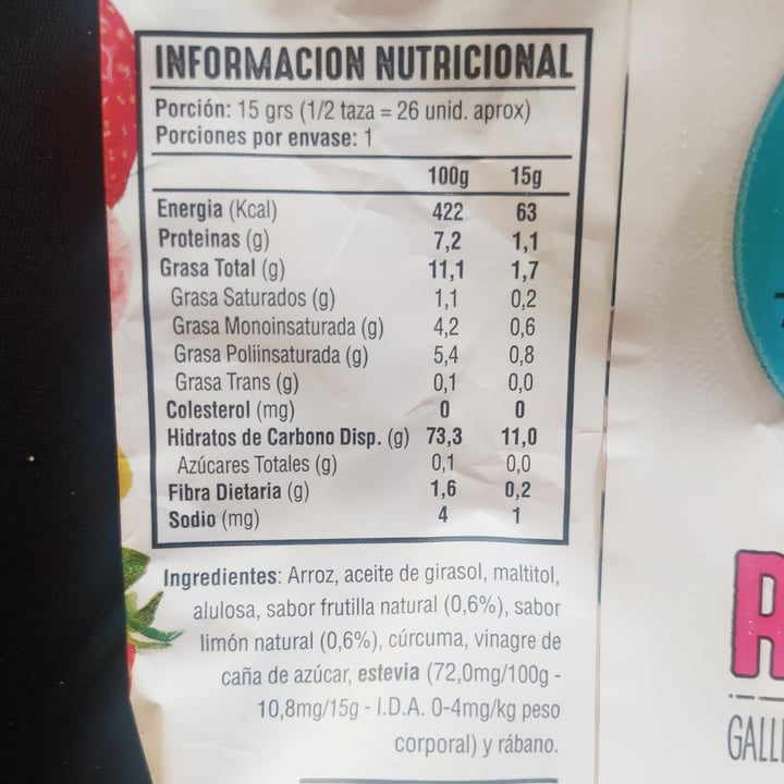 photo of Tika Mini Ricepop Limón Frutilla shared by @nekrochan on  17 Nov 2023 - review