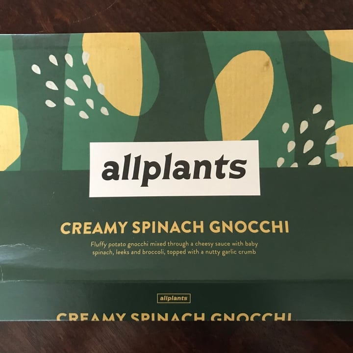 photo of Allplants Creamy Spinach Gnocchi shared by @debbiepinson on  23 Aug 2023 - review