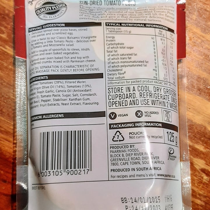 photo of Ina Paarman’s Kitchen Sun dried tomato pesto shared by @helgabarnyard on  31 May 2024 - review