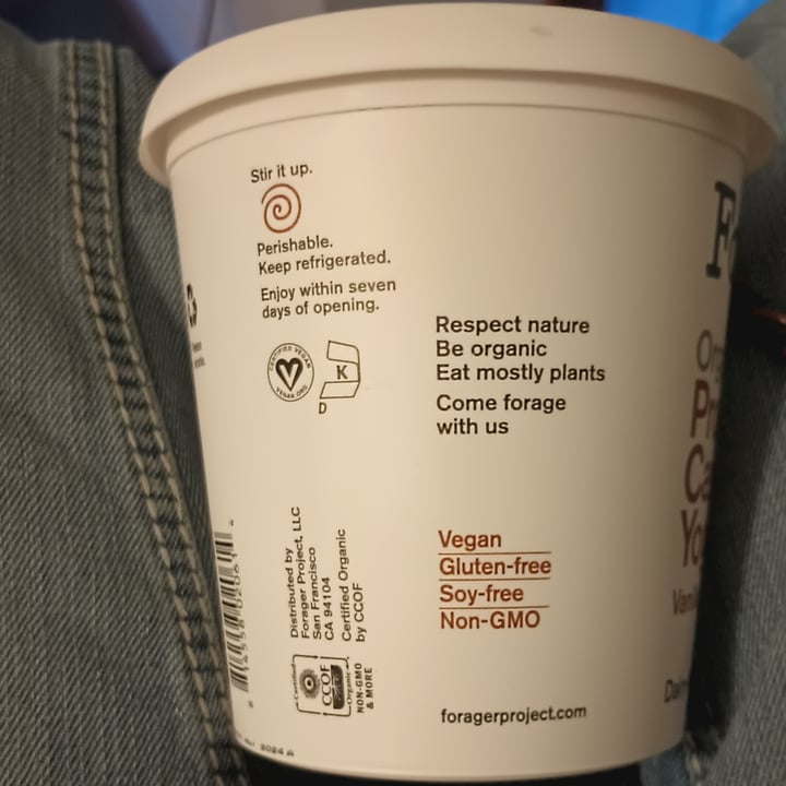 photo of Forager Project Organic Probiotic Cashewmilk Yogurt Vanilla Bean shared by @quadantics on  24 Jun 2024 - review