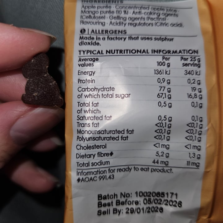 photo of Woolworths Mango Flavoured Fruity Bunnies shared by @cdg2399 on  01 Aug 2025 - review