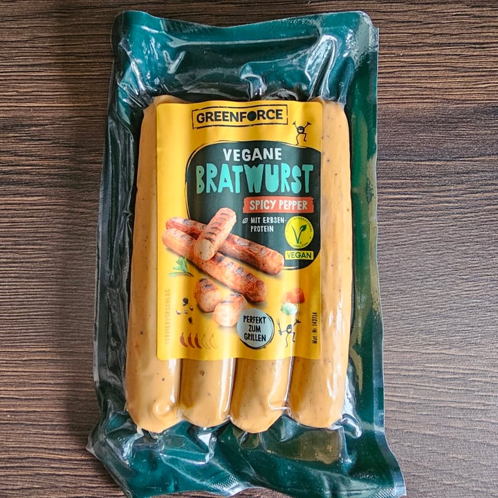 photo of GREENFORCE Bratwurst Spicy Pepper shared by @tzschoppi on  04 Nov 2023 - review