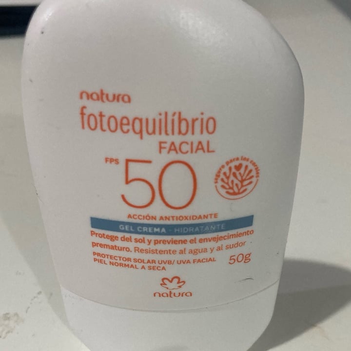 photo of Natura Fotoequilibrio Facial Gel Crema Protectora FPS 50 shared by @loana on  09 Nov 2023 - review
