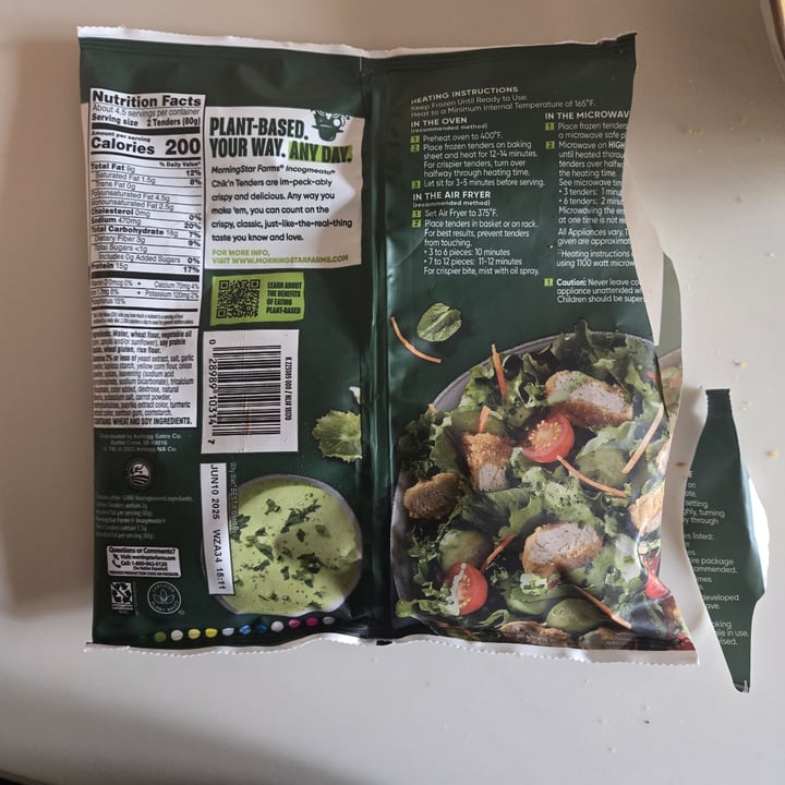 photo of MorningStar Farms Incogmeato chik’n tenders shared by @teknevra on  15 Jul 2024 - review