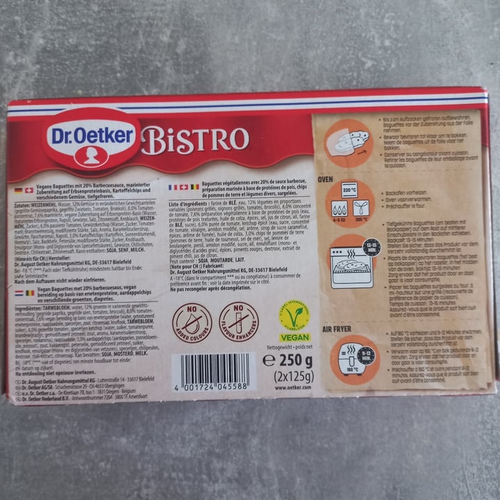 photo of Dr. Oetker Bistro Baguette Spicy BBQ Vegan shared by @punilu on  25 Mar 2024 - review