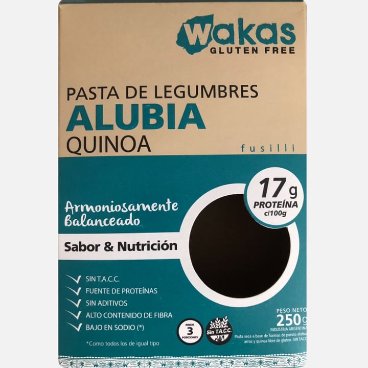 photo of Wakas Pasta de Legumbres Alubia y Quinoa shared by @laraconi on  29 Dec 2023 - review