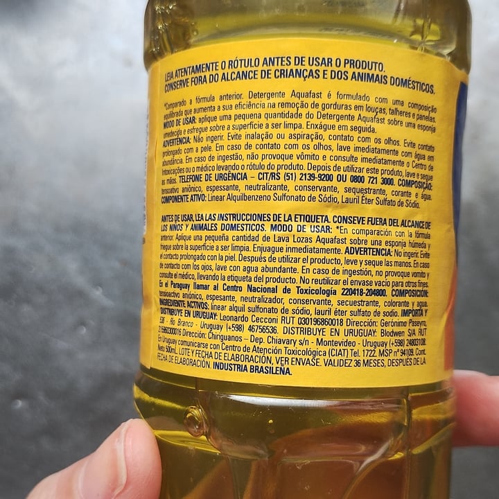 photo of Aqua fast Detergente De Louças Neutro Aqua Fast shared by @letismgovegan on  10 Nov 2023 - review