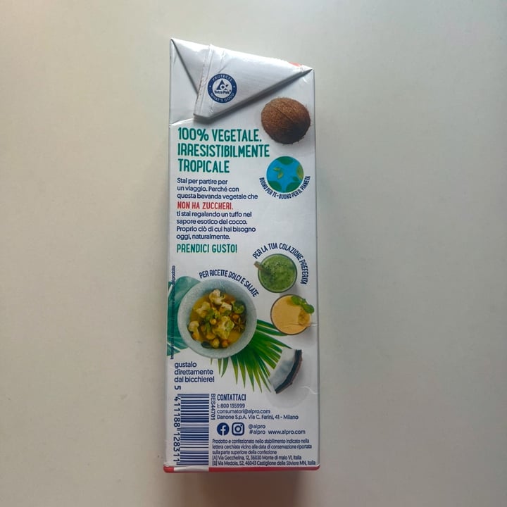photo of Alpro Latte di Cocco Senza Zuccheri Aggiunti shared by @lauradeluca on  06 Oct 2025 - review