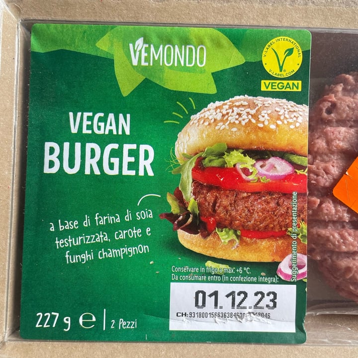 photo of Vemondo Vegan Burger shared by @martidi on  02 Dec 2023 - review